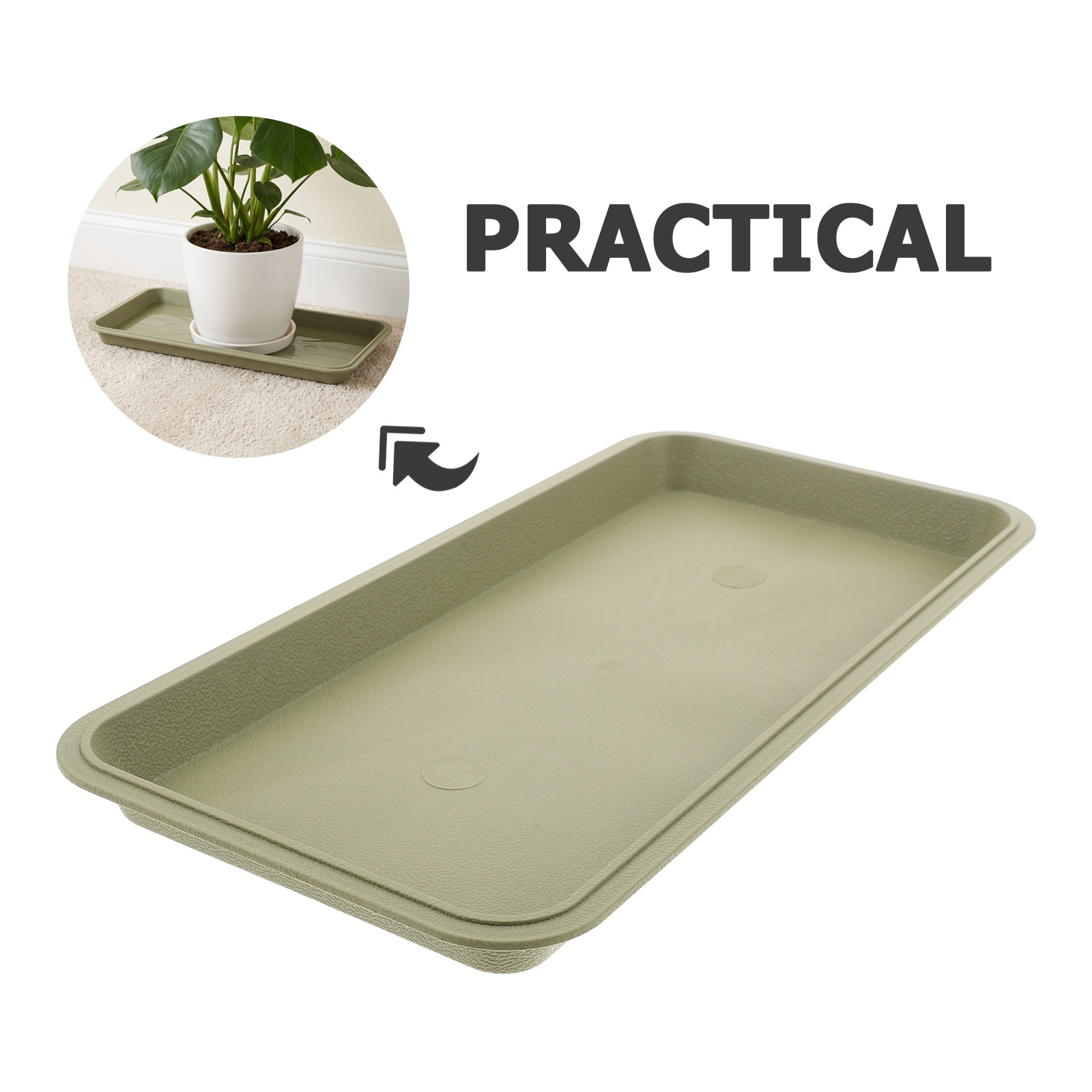 29.5×14.5cmの長方形プランター用底皿。鉢植えの植物 - Drip Tray Saucer のレビューと価格